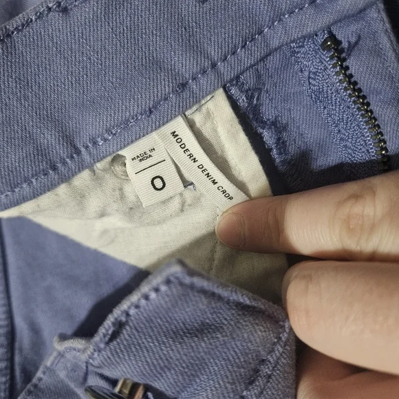 Loft lavender modern denim crop jeans! - Picture 3 of 7